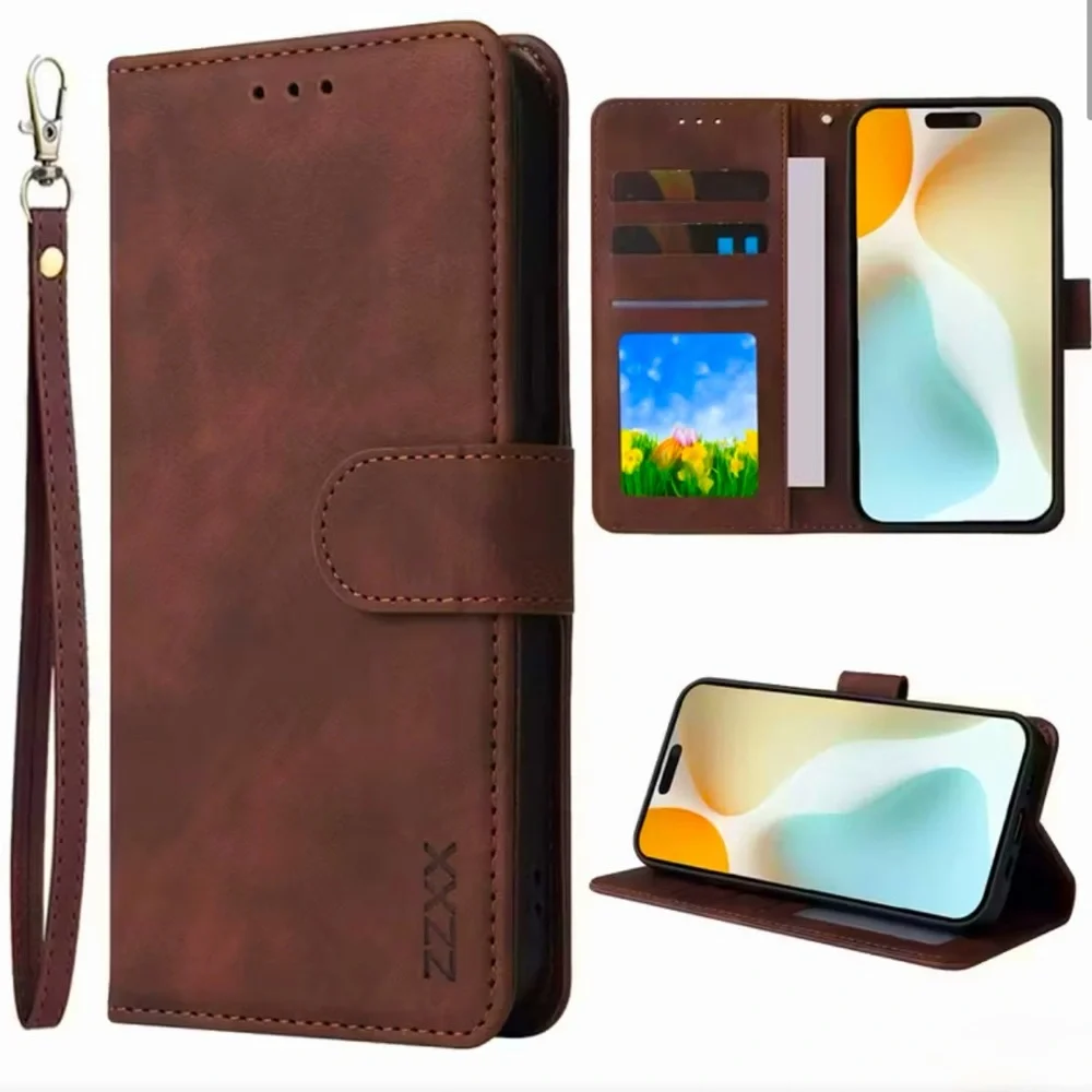 New IPhone 16 pro Vegan Leather Wallet Phone Case